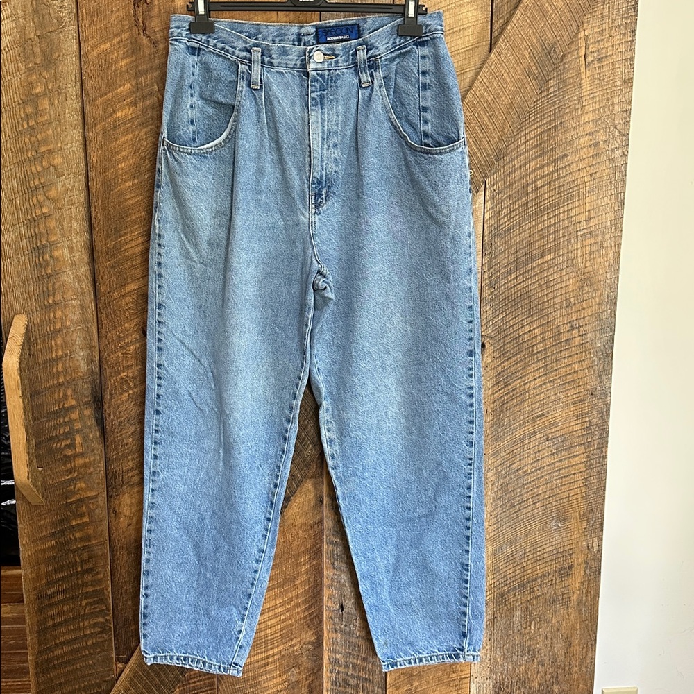 Vintage Women’s Sasson Modern Basics Jeans High Waist Faded Pleated Size 18 C11